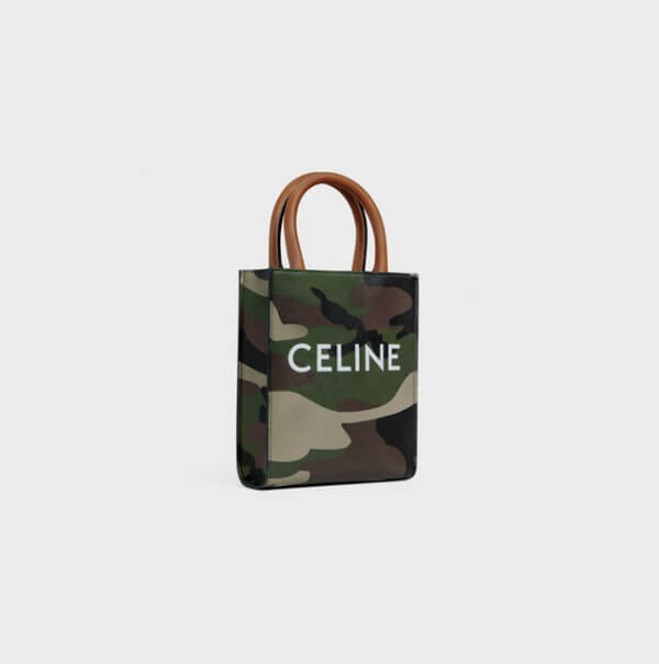 新色☆希少 セリーヌ ミニバーティカルカバ 偽物 カモフラージュ柄